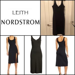 LEITH Scoop Neck Midi Dress